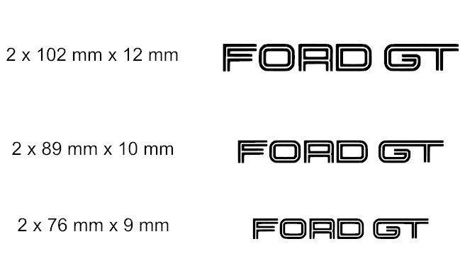 Caliper Logo - Set of 2 X Ford GT brake caliper decal sticker fits Ford GT