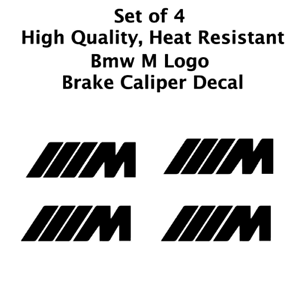 Caliper Logo - Details about Bmw M Power Logo Brake Caliper Sticker Decal-Set of 4
