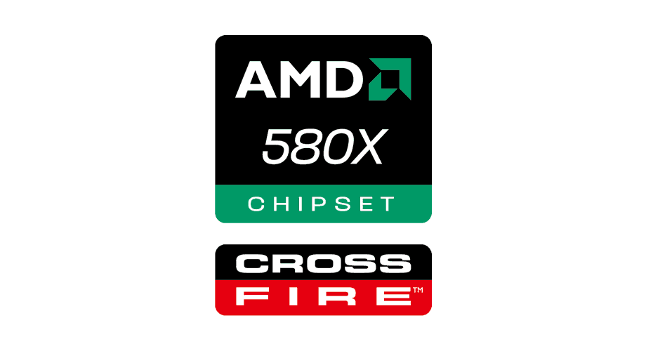 Chipset Logo - AMD 580X CrossFire Chipset Logo Download - AI - All Vector Logo
