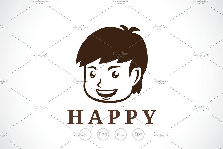 Boy Logo - Happy Boy Logo Template Logo Templates Creative Market