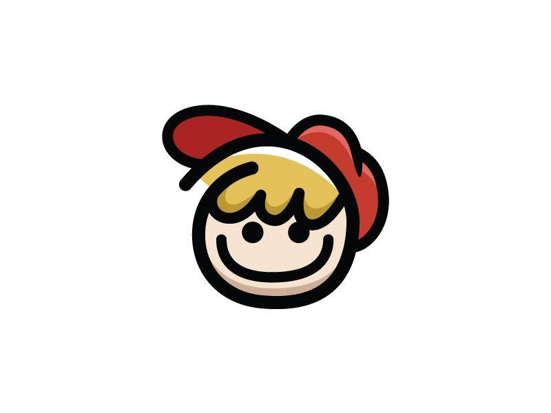 Boy Logo - Smiling Boy Logo Template by Heavtryq on Dribbble