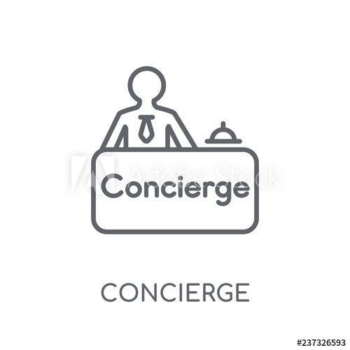 Concierge Logo - Concierge linear icon. Modern outline Concierge logo concept on ...