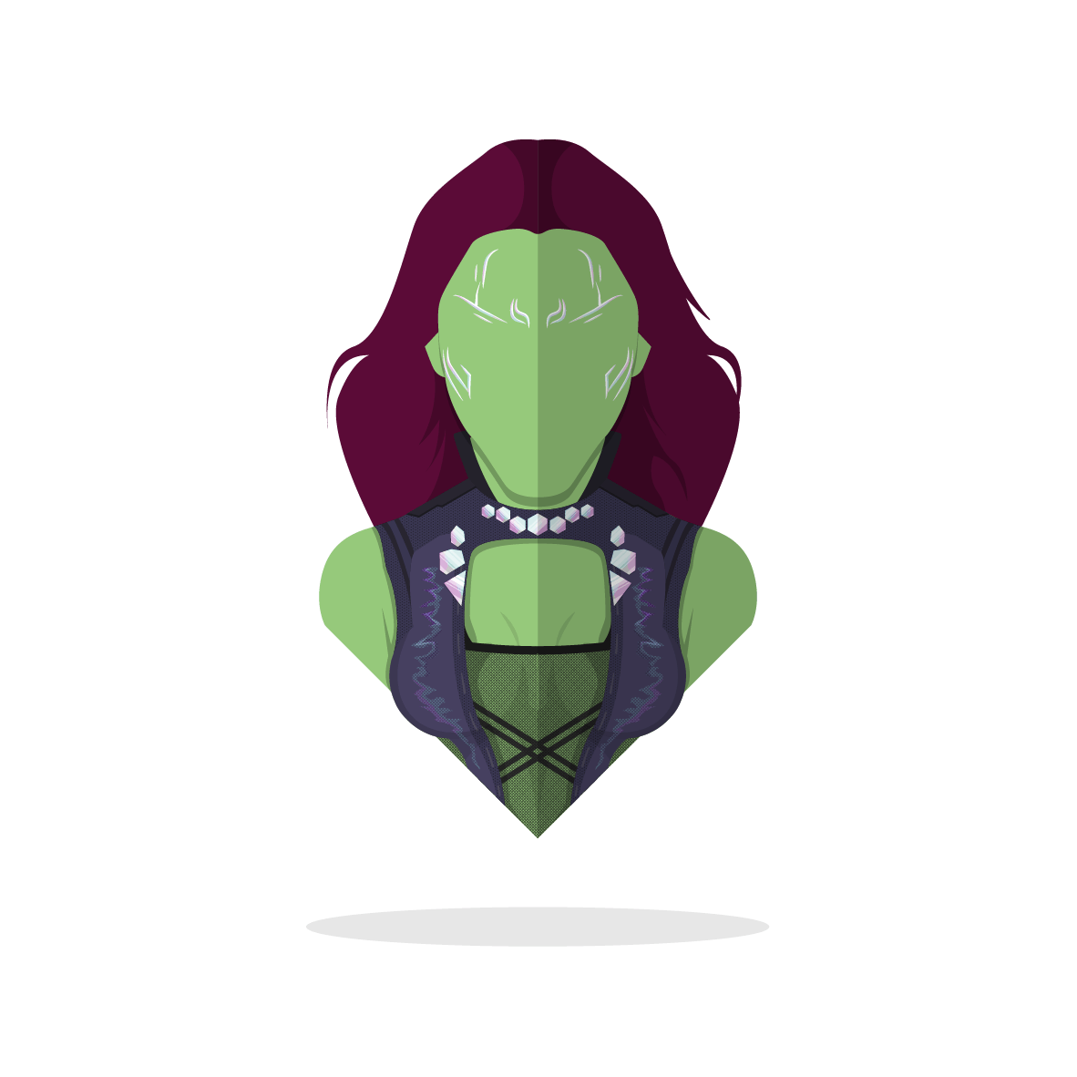 Gamora Logo - Gamora (Flat Design) by Moritz Adam Schmitt | Marvel | Marvel ...