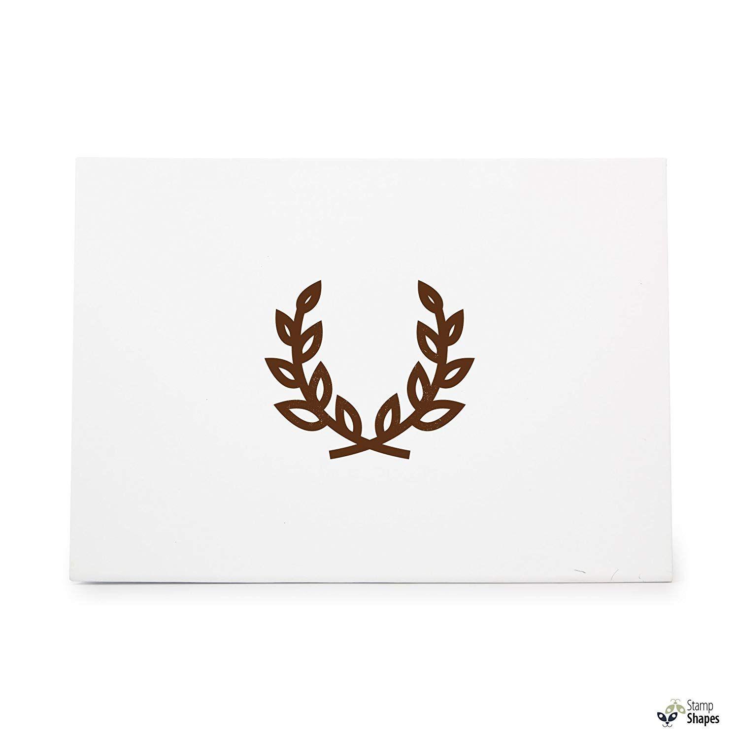 Scrapbooking Logo - Laurel Wreath Leaves Emblem Greece History, Rubber Stamp