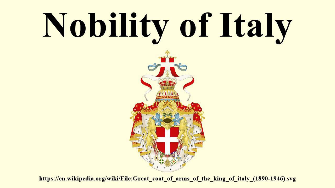 Nobility Logo - Nobility of Italy