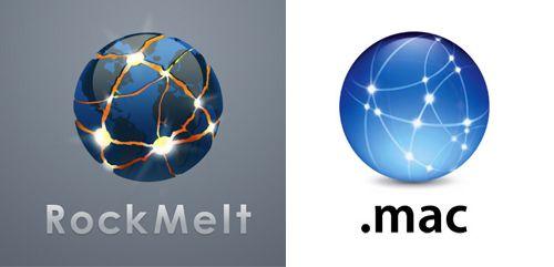 RockMelt Logo - new pair of goggles: RockMelt logo looks like evil dotMac