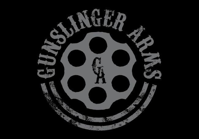 Gunslinger Logo - Gunslinger Arms Medley Can Design