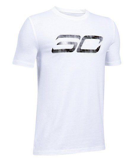 SC30 Logo - Under Armour® White SC30 Logo Short-Sleeve Tee - Boys