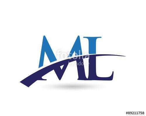 Ml Logo - ML Logo Letter Swoosh