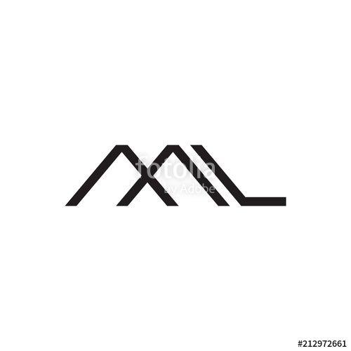 Ml Logo - ML design logo letter