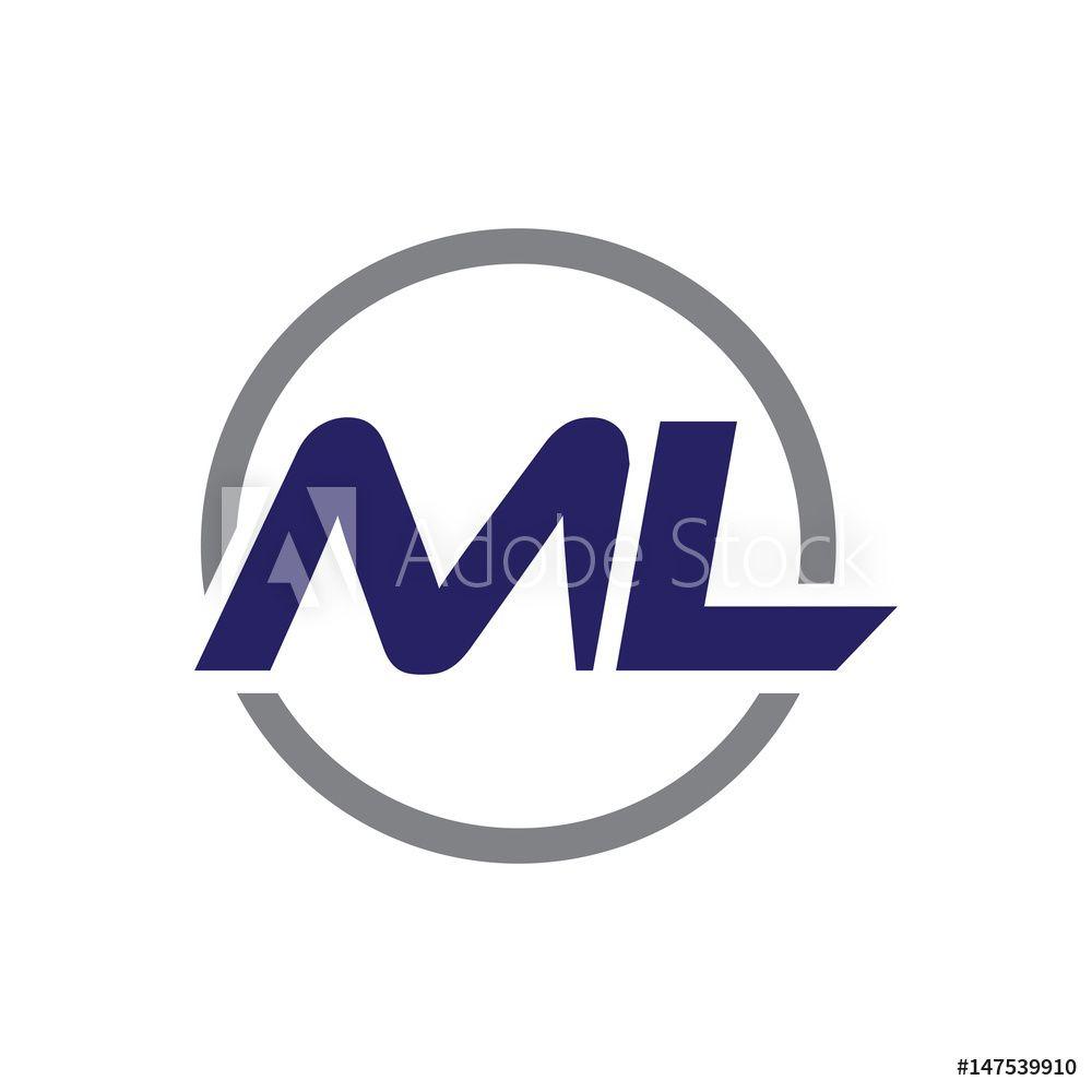 Ml Logo - Photo & Art Print ml initial letter logo with circle blue color