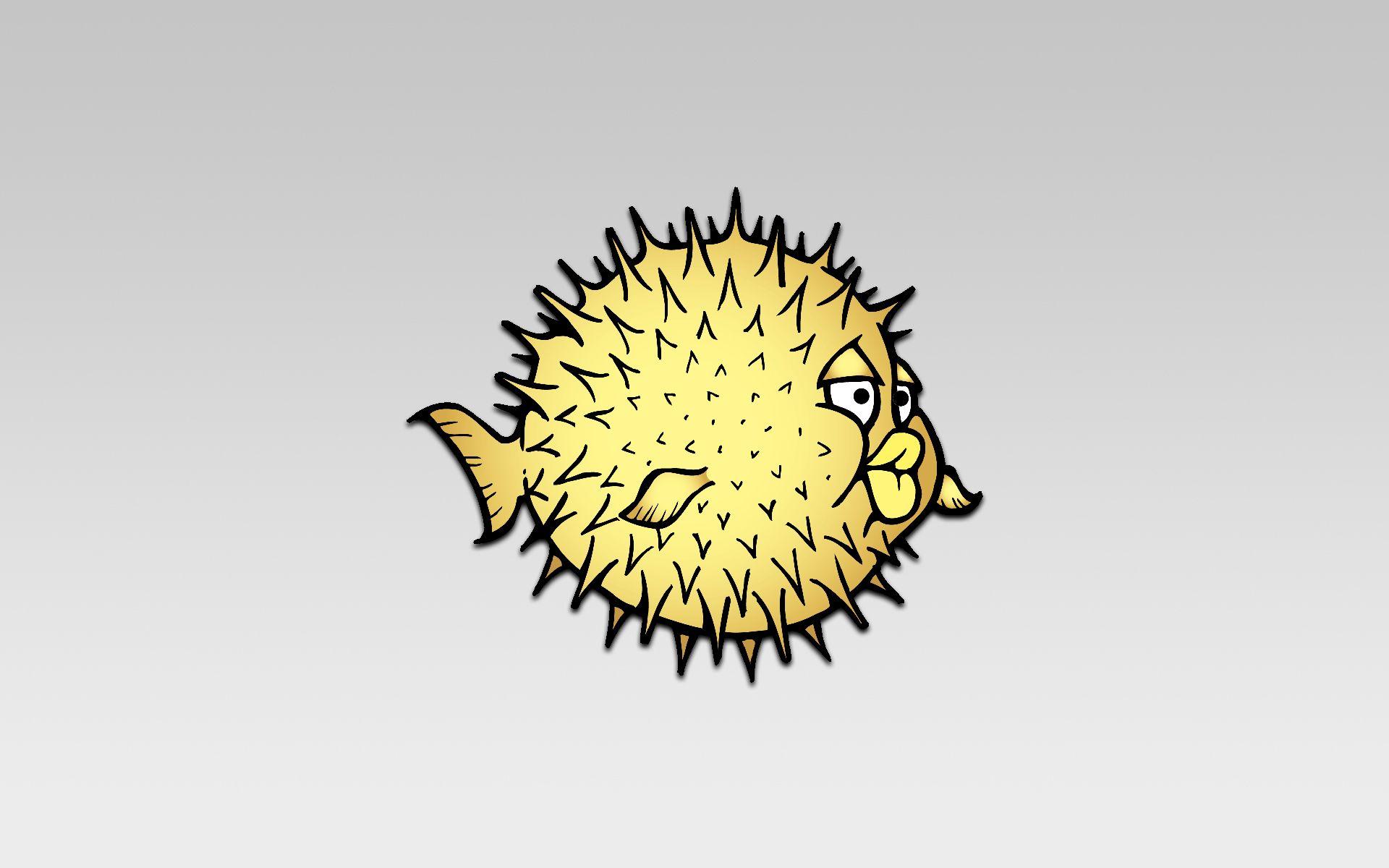 Blowfish Logo - Download Wallpaper grey fish logo openbsd the blowfish pufferfish ...