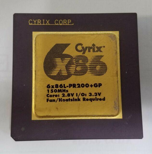 Cyrix Logo - RARE Vintage Cyrix 686 6x86l-pr200 GP Gold CPU Processor Socket 7 Mmxga296