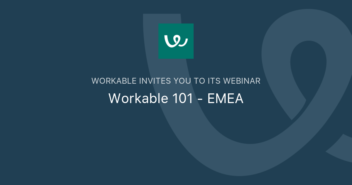 Workable Logo - Workable 101 - EMEA | Workable