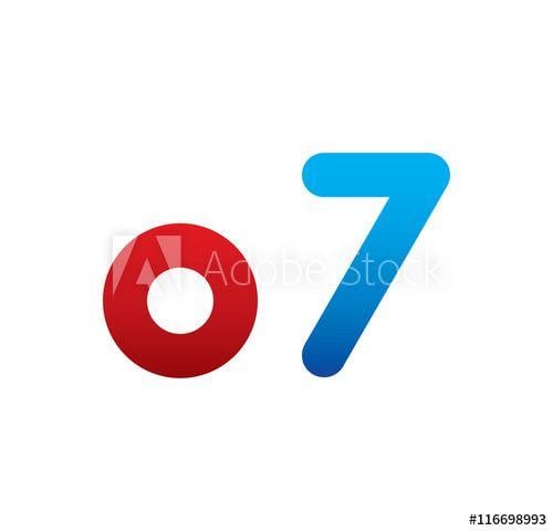 O7 Logo - o7 logo initial blue and red this stock vector and explore