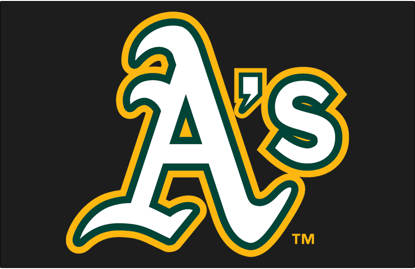 A's Logo - Oakland Athletics Cap Logo (2008) - (Alternate) A's in white with ...