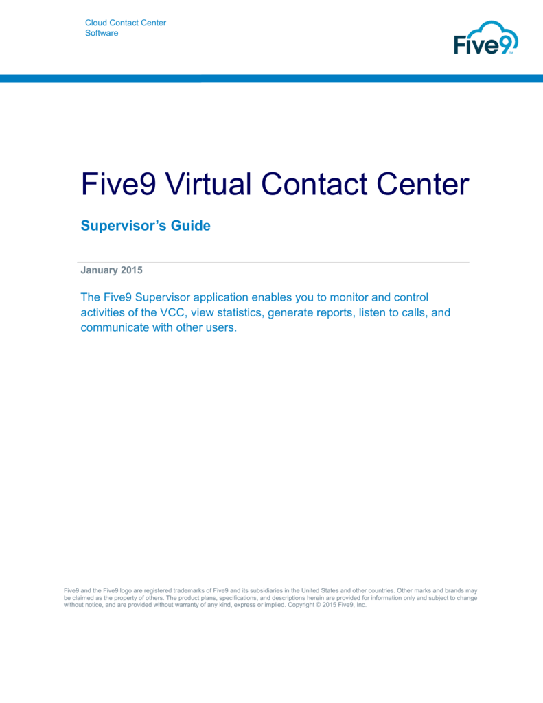 Five9 Logo - Five 9 Supervisors Guide