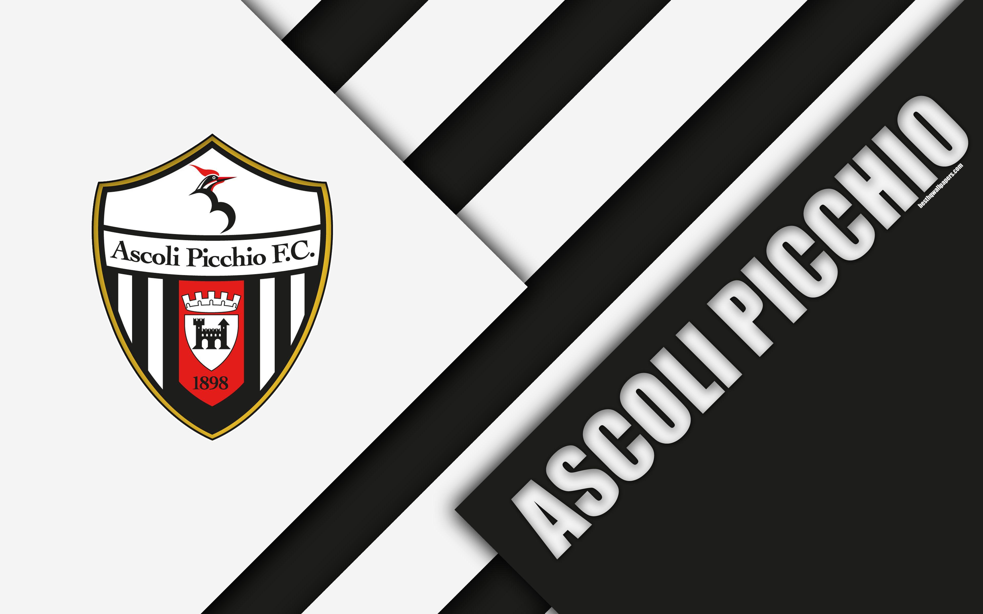 Ascoli Logo - Download wallpapers Ascoli Picchio FC, 4k, material design, logo ...