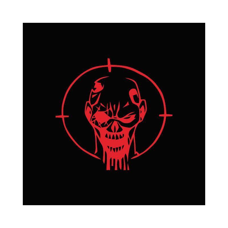 Headshot Logo - Camisa cabeza headshot zombie tiro en negro