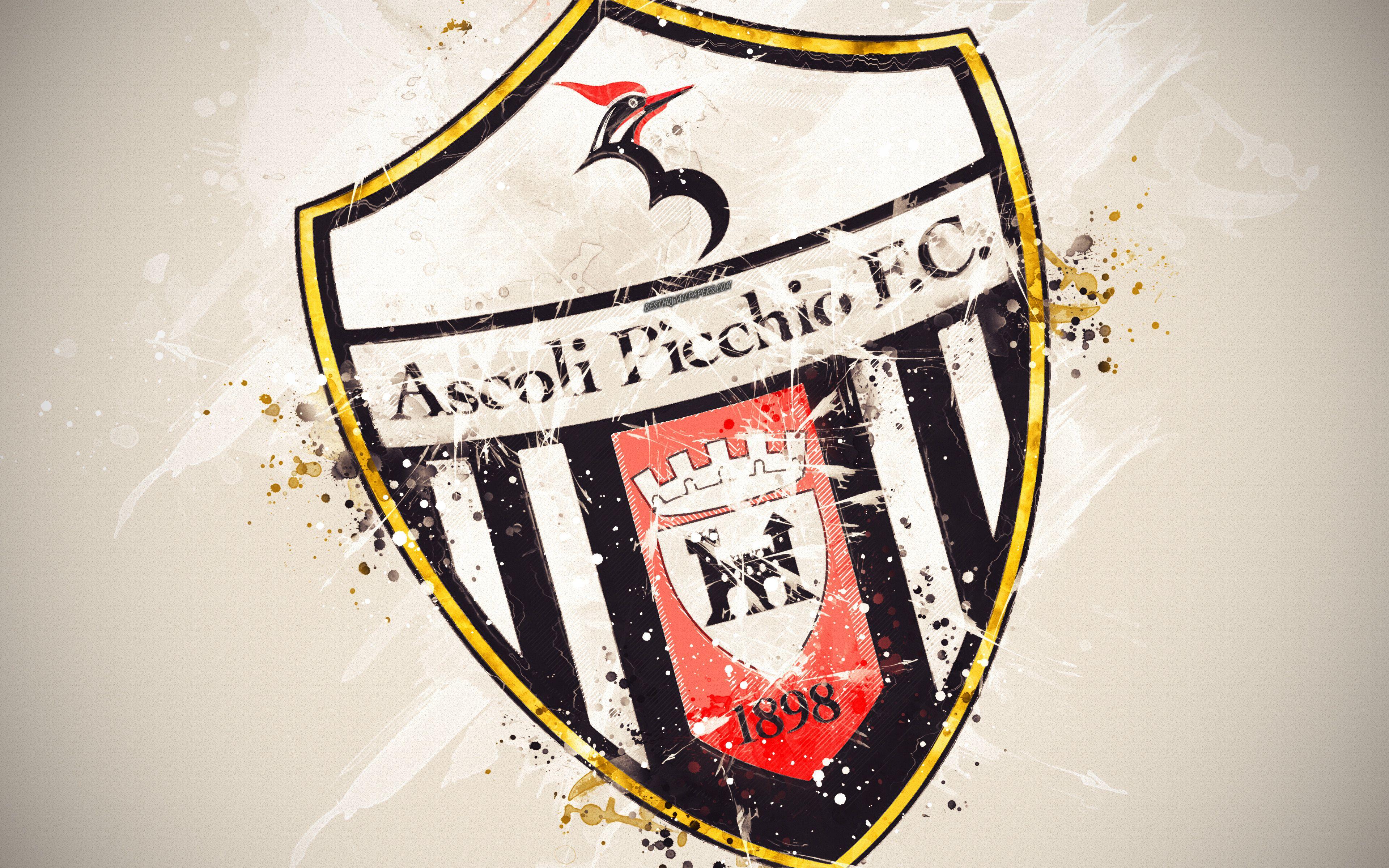 Ascoli Logo - Download wallpaper Ascoli Calcio 1898 FC, 4k, paint art, creative