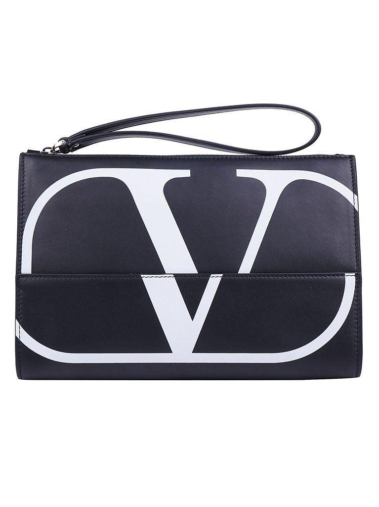 Zcx Logo - Valentino Zipped Logo Pouch