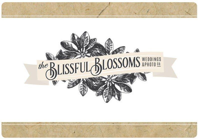 Zcx Logo - Custom Logo Design - PreDesigned Logo PreMade Logo - Vector Logo Design -  OOAK - BLISSFUL BLOSSOMS Logo Design - Custom Brand Design