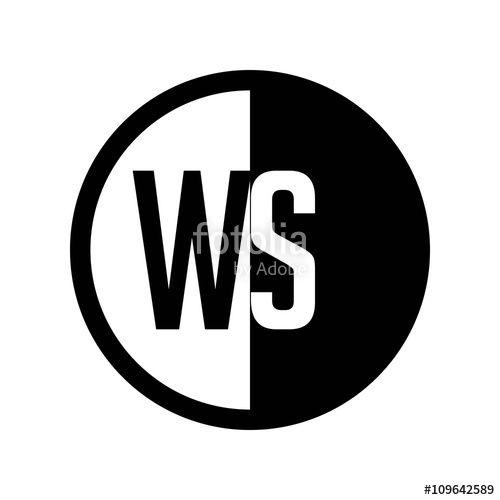 WS Logo - INITIAL CIRCLE HALF LOGO WS Stock Image And Royalty Free Vector