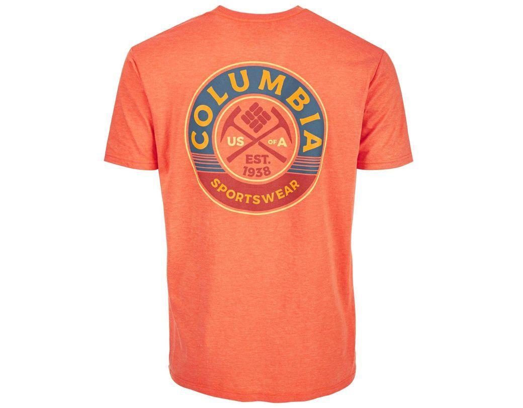 Kayla Logo - Lyst - Columbia Kayla Logo Graphic T-shirt in Orange for Men