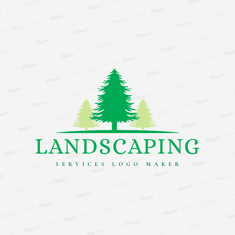 Landscapin Logo - Landscaping Logo Creator with a Tree Icon 1423