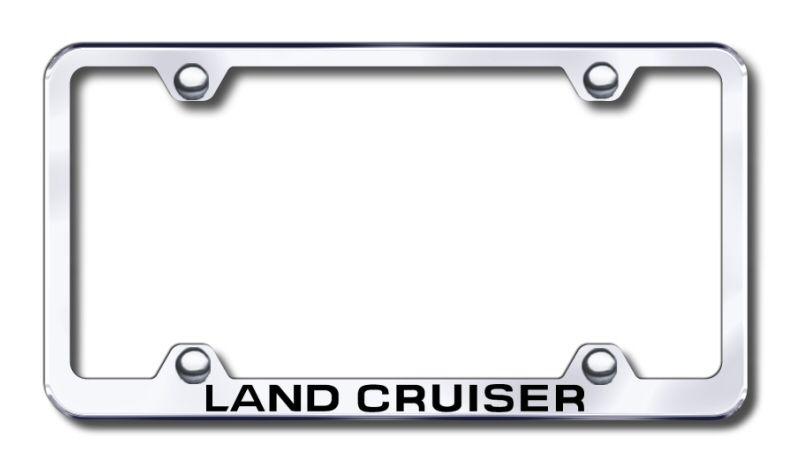 Cruiser Logo - Toyota Land Cruiser Logo Laser Etched Stainless Steel Wide License Plate  Frame