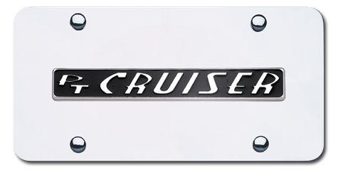 Cruiser Logo - Chrysler PT Cruiser Logo Chrome License Plate