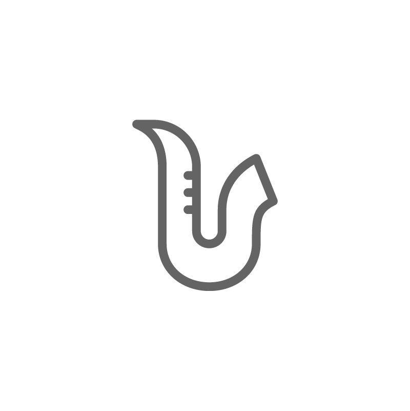 Sax Logo - Music Instruments ( Line )' by Deemak Daksina. Single Icon