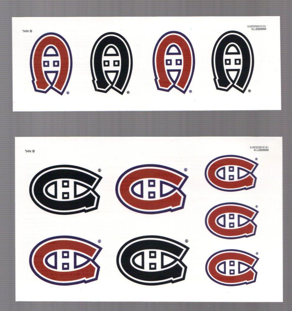 Habs Logo - NHL Hockey Montreal Canadiens Habs Logo 14 Small Temporary Tattoos ...