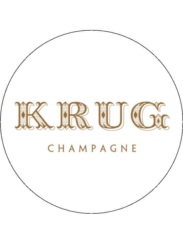 Champagne Logo - Krug Champagne Logo Edible Icing Cake Topper