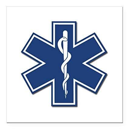 EMT Logo - Amazon.com: CafePress - EMS EMT Rescue Logo Square Car Magnet 3