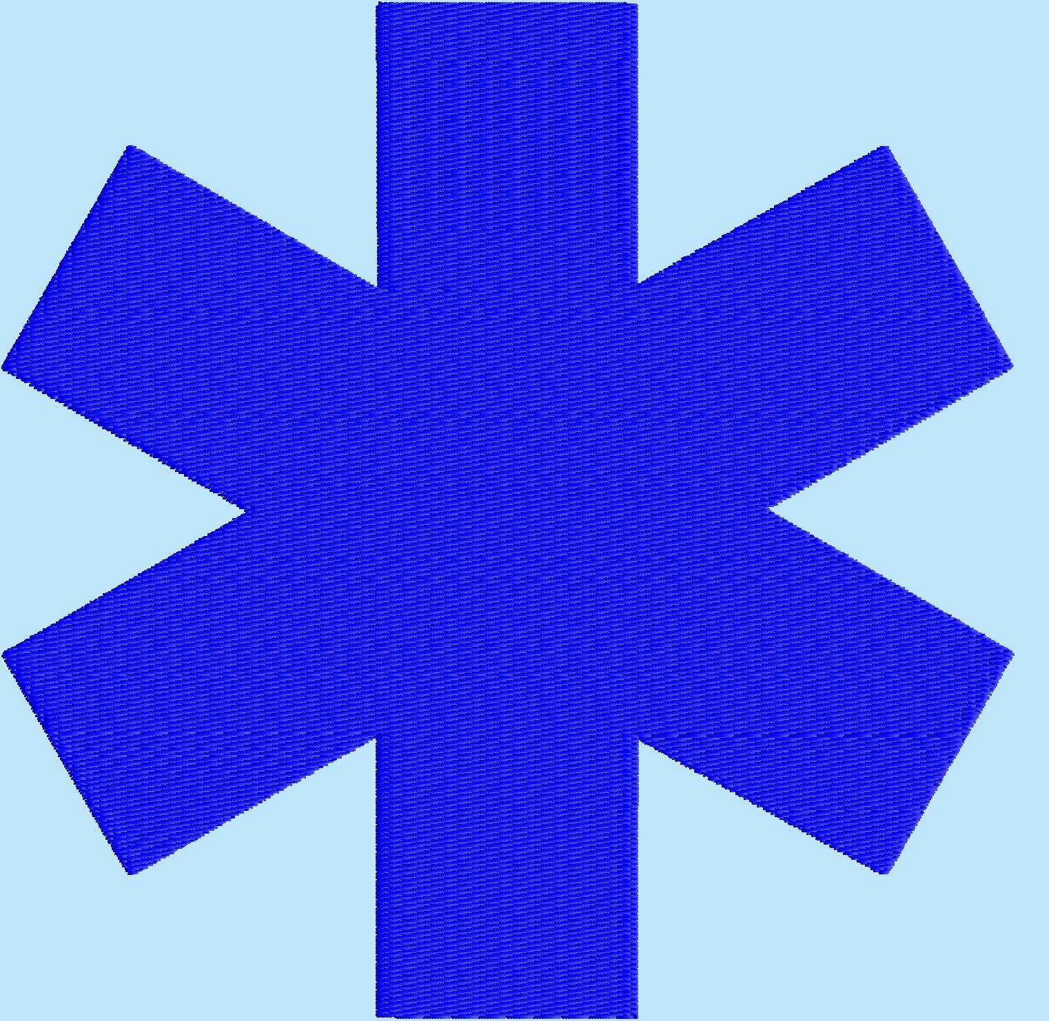 EMT Logo - Emergency Medical Technician EMT logo 4 size pack, machine embroidery design