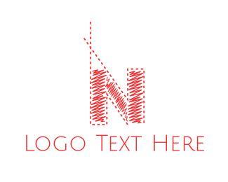 Yarn Logo - Red N Stitches Logo