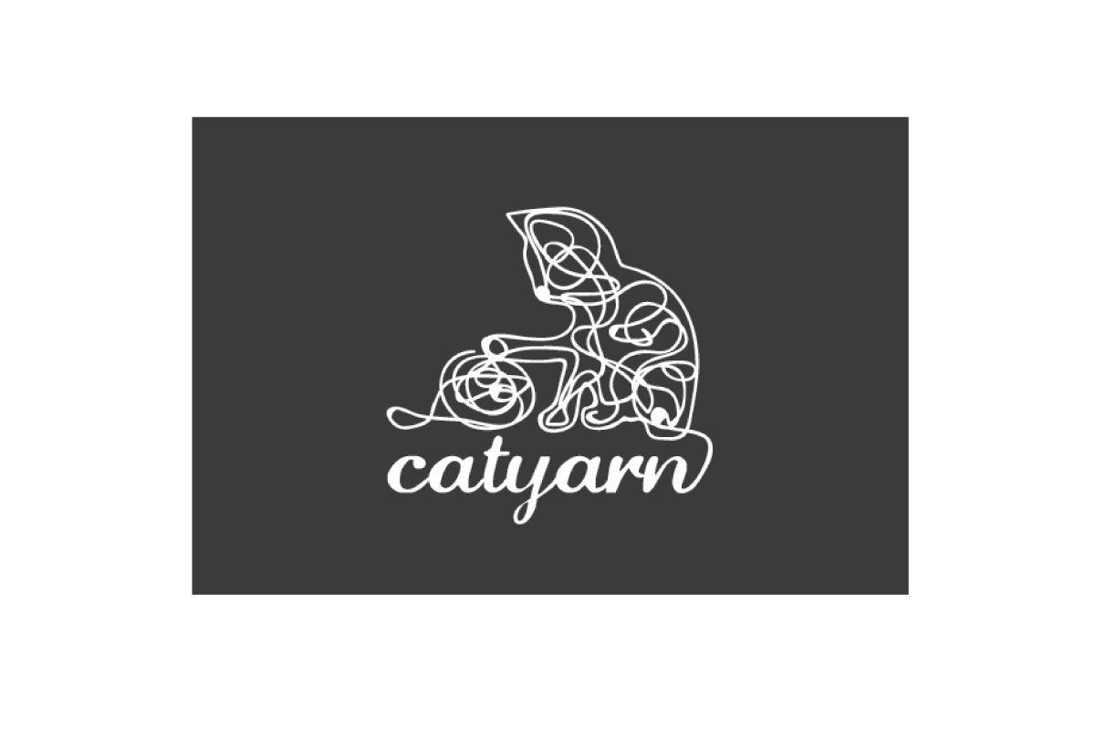 Yarn Logo - Catyarn Cat Logo Design