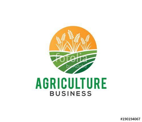 Crop Logo - vector logo design illustration of agriculture business, tractor ...