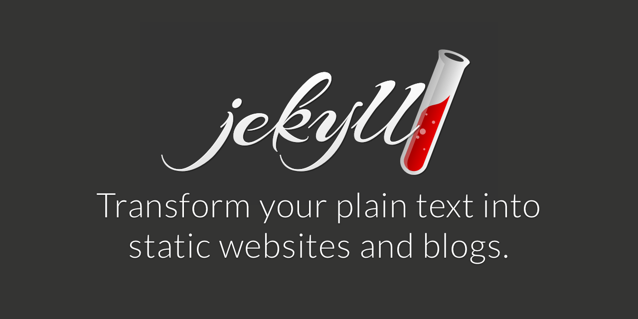 Static Logo - Jekyll • Simple, Blog Aware, Static Sites. Transform Your Plain