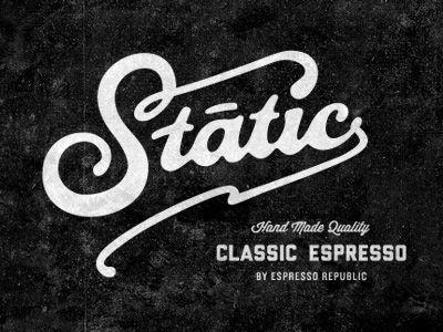 Static Logo - Static Coffee Lettering. Typography, Calligraphy, and Lettering