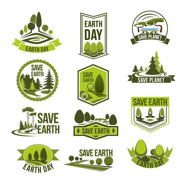 Save Logo - Save earth logos design vector free download