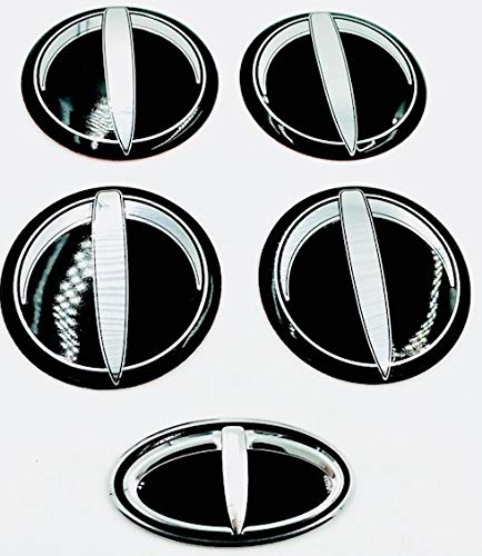 Wheel Logo - Tomato T Logo Wheel Caps + Steering Wheel Emblem Set 5pc