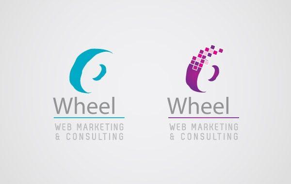 Wheel Logo - Blue and purple wheel logos Vector