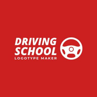 Wheel Logo - Placeit Logo Maker for Driving Schools with Steering Wheel