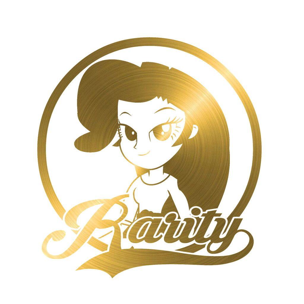 Rarity Logo - cute, edit, equestria girls, gold, logo, logo edit
