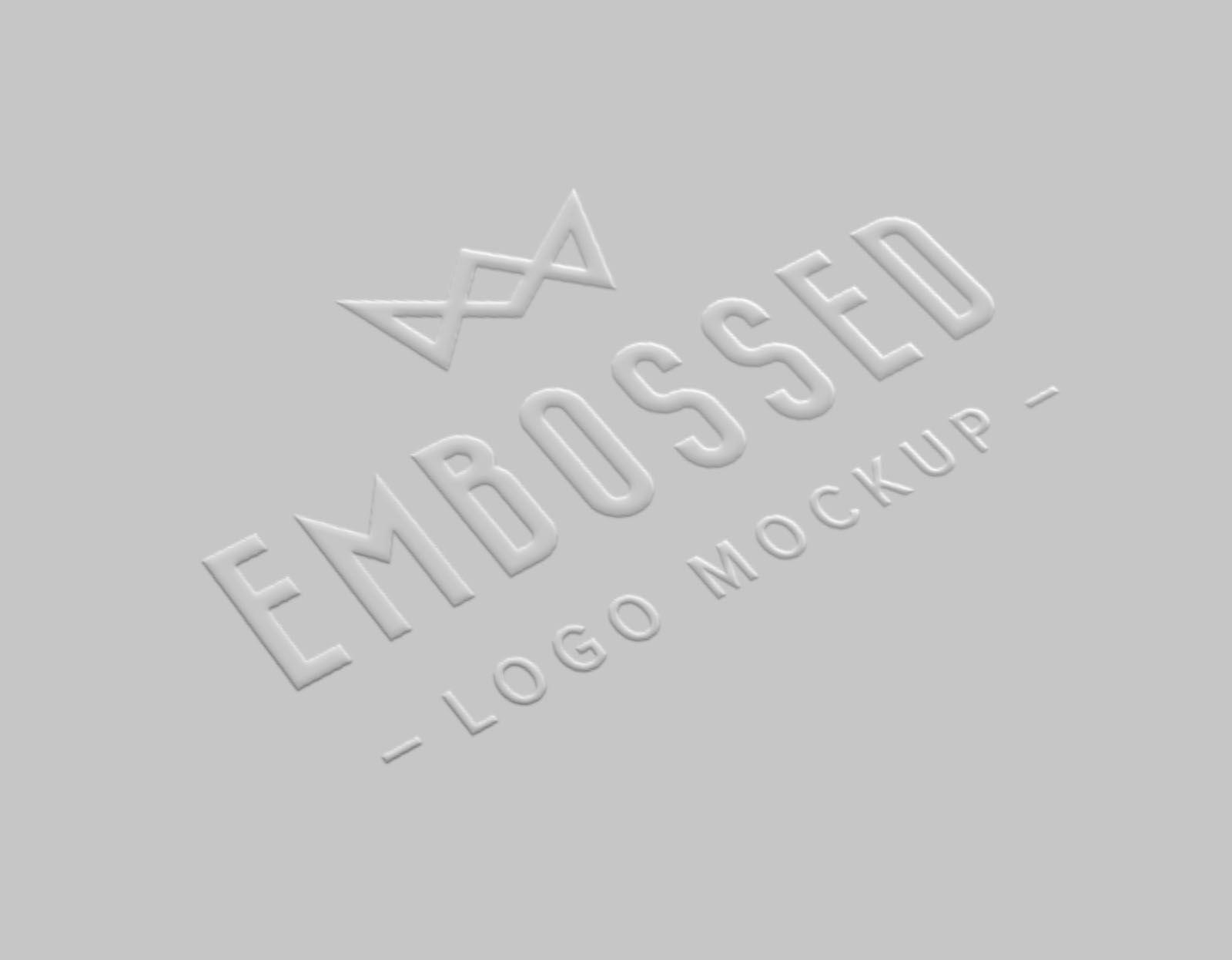 Embossed Logo - Embossed Realistic Paper Logo Mockup