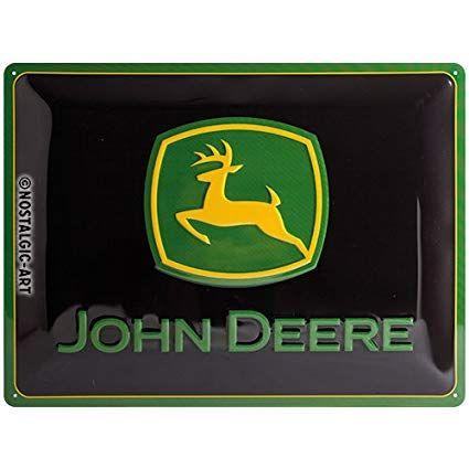 Deere Logo - Nostalgic Art 23115 JOHN DEERE Logo Black And Green