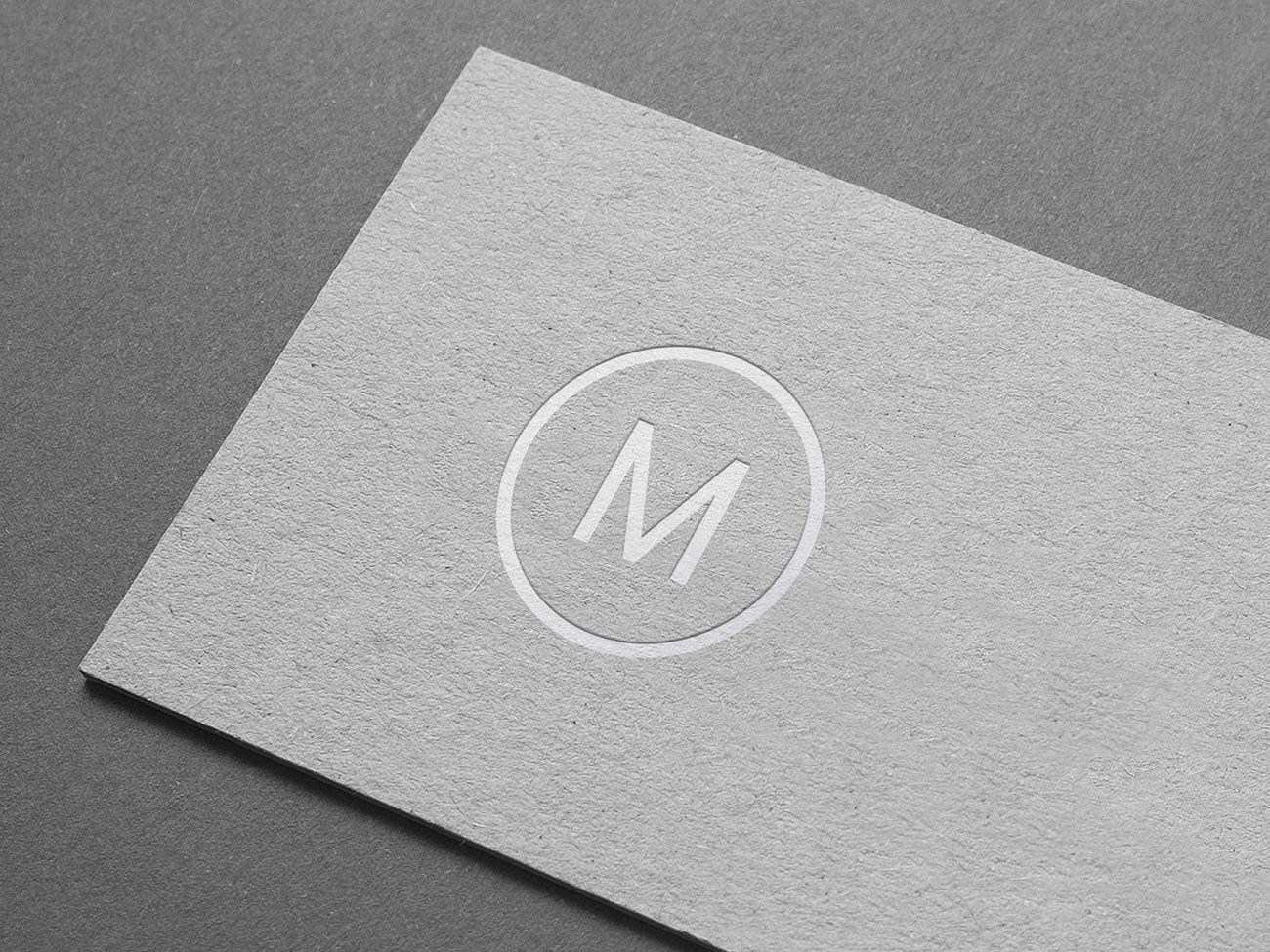 Embossed Logo - Embossed Paper Logo Mockup is created to showcase your logo in a