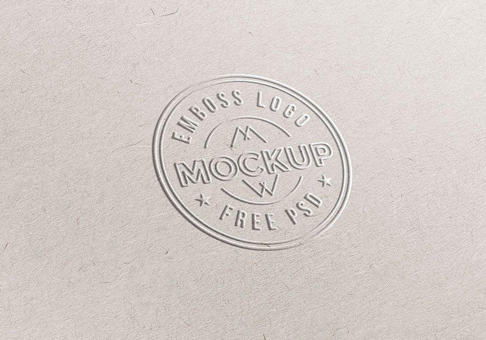 Embossed Logo - Emboss Paper Logo Mockup PSD - GraphicsFuel